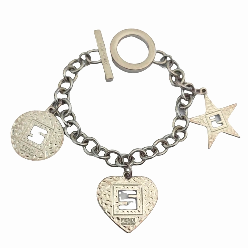 FENDI 3 CHARM TOGGLE BRACELET